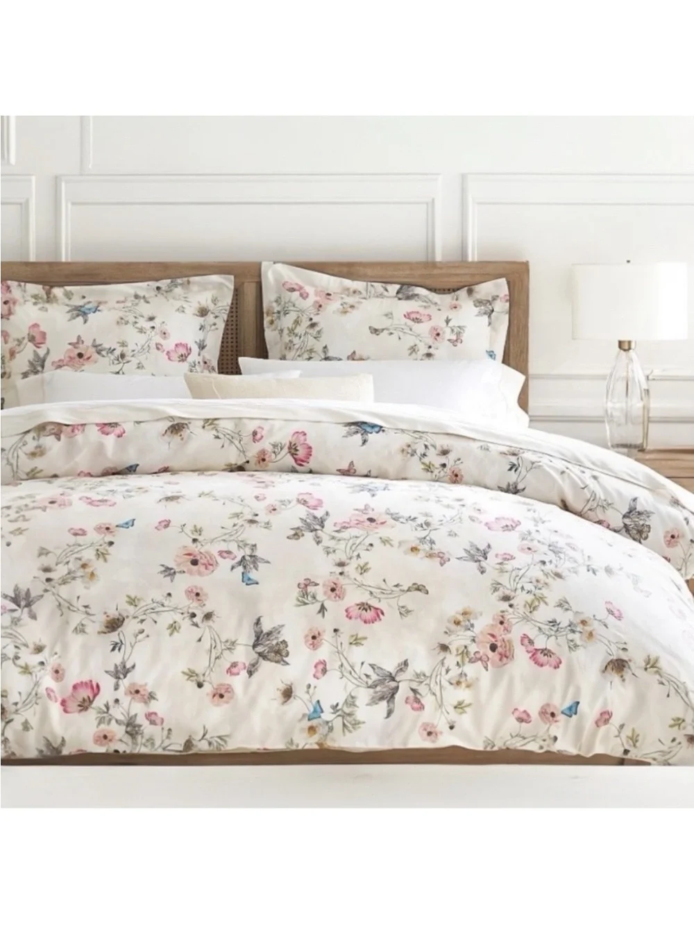 Pottery Barn x Monique Lhuillier Tuileries King-Cal King Organc Cttn Duvet Cover